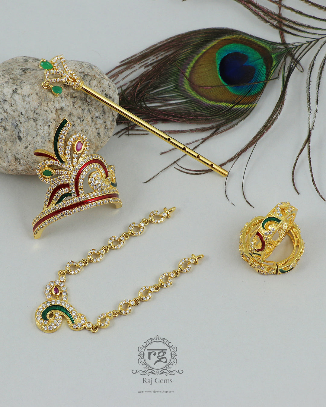 Pure silver Kanha/ Ladoo Gopal Ji Shringar Ornaments