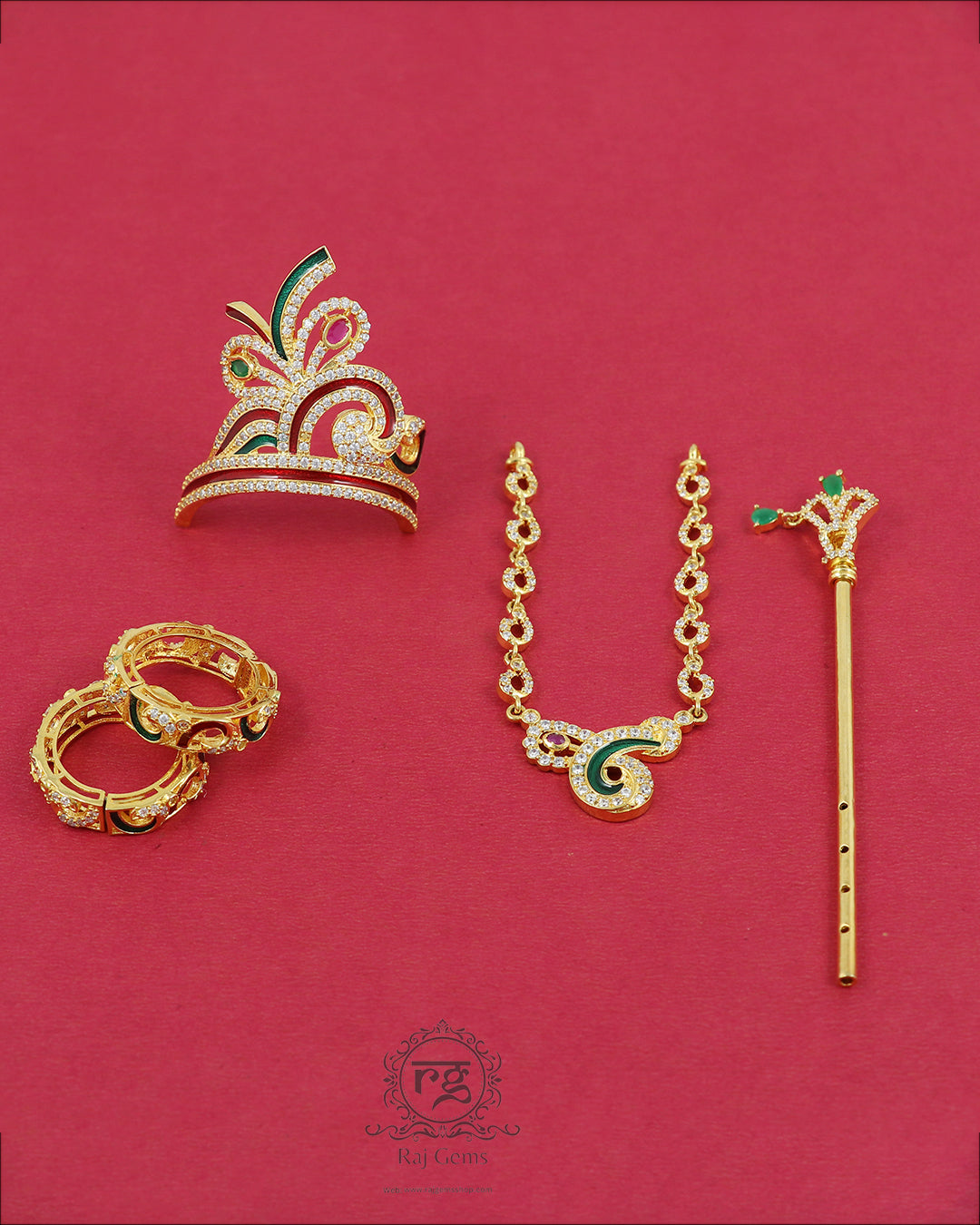 Pure silver Kanha/ Ladoo Gopal Ji Shringar Ornaments