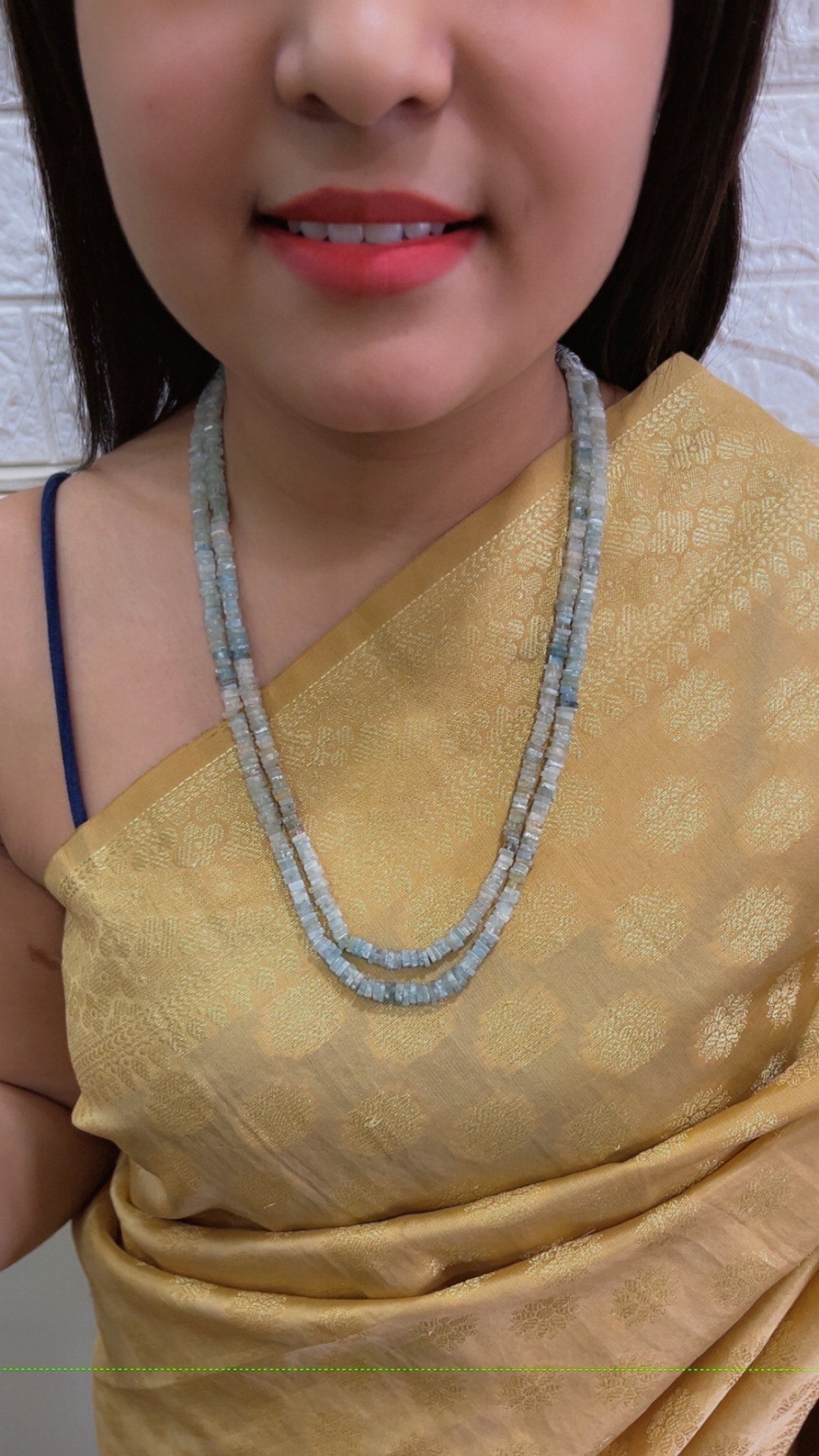 Natural Multi Fluorite Gemstone Beads Necklace Jewelry QC1