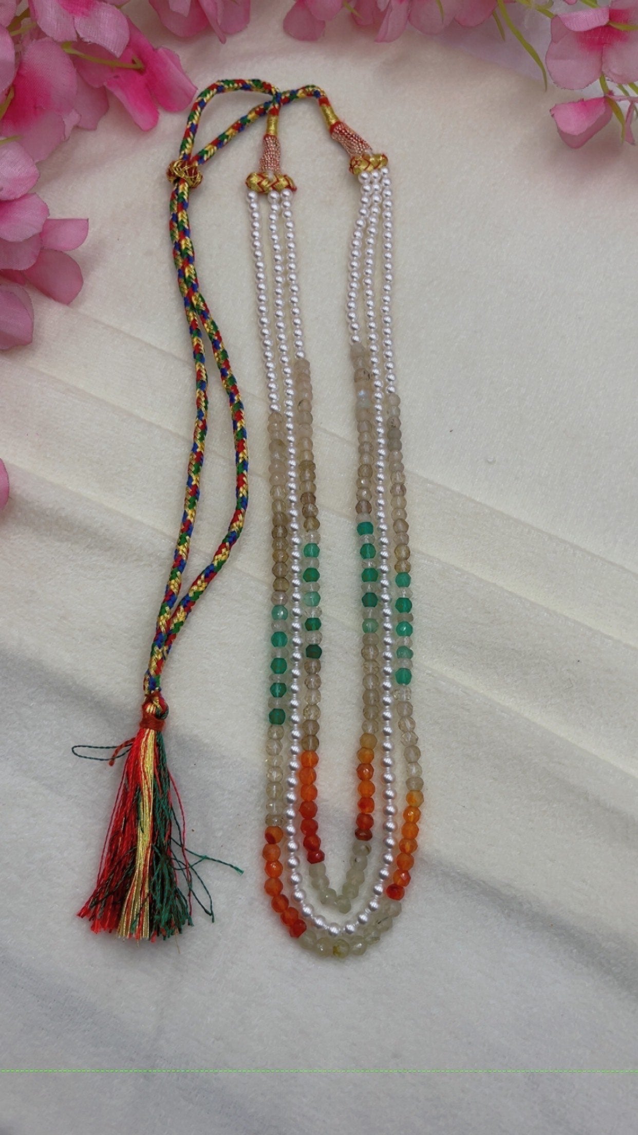 Natural Multi Gemstone Beads Necklace Jewelry QC1