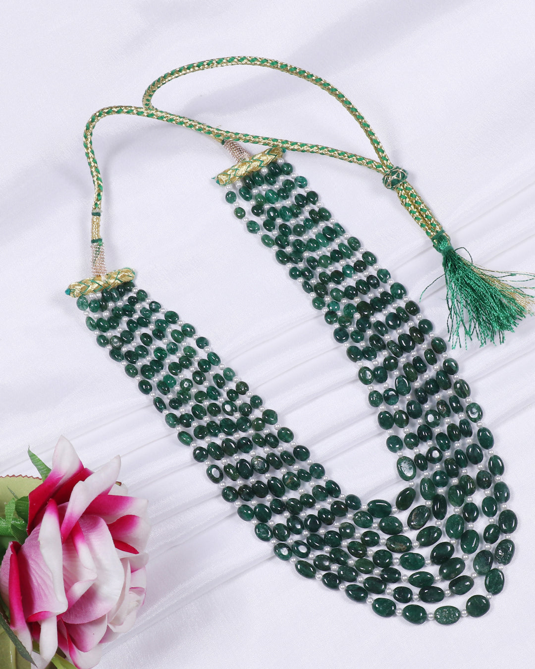 Natural Green Aventurine Gemstone Beads Necklace Jewelry
