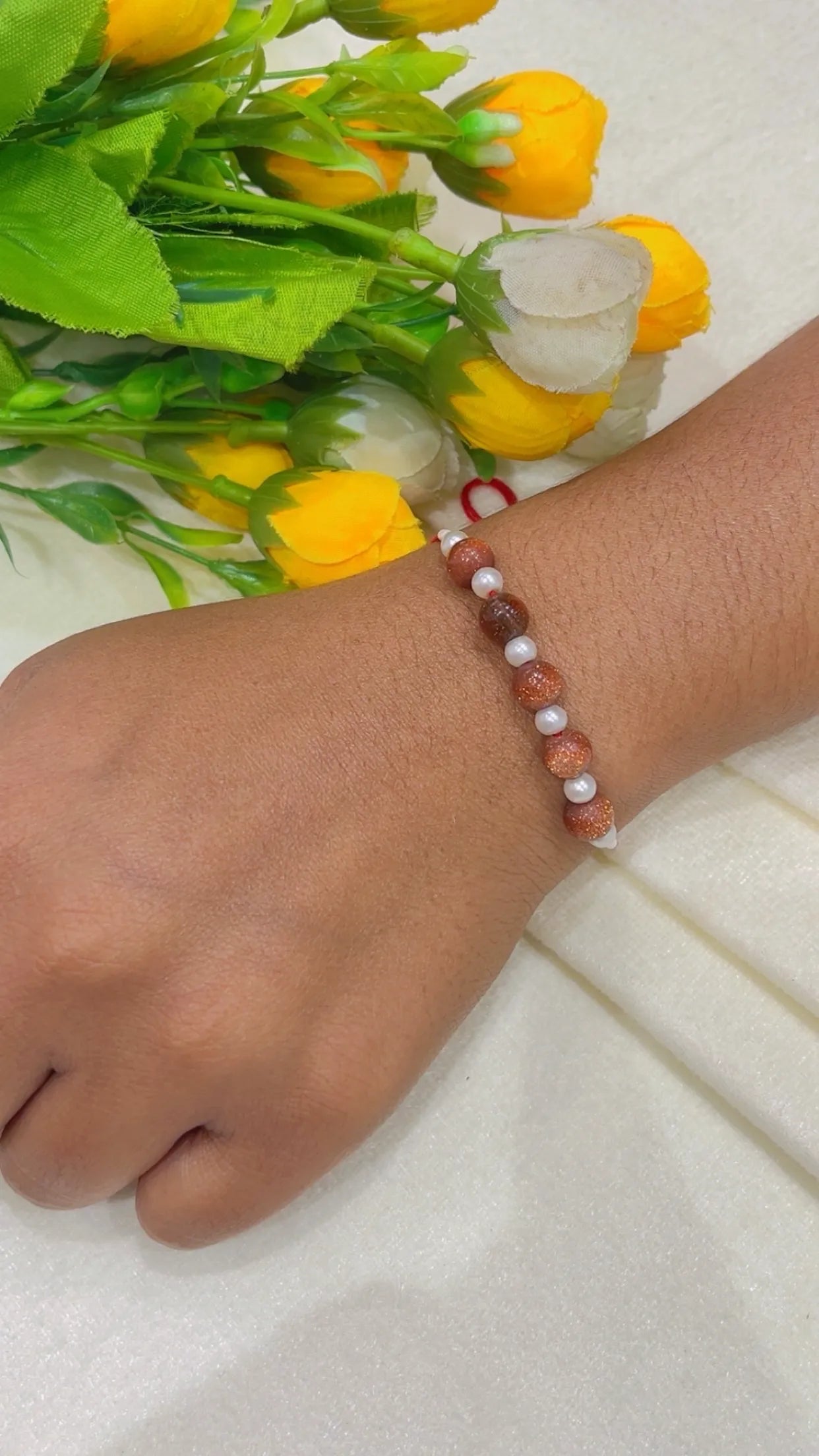 Natural Gemstone Rakhis for Health & Wealth – Pack of 5