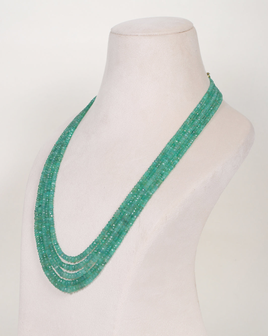 Natural Emerald Gemstone Beads Necklace Jewelry