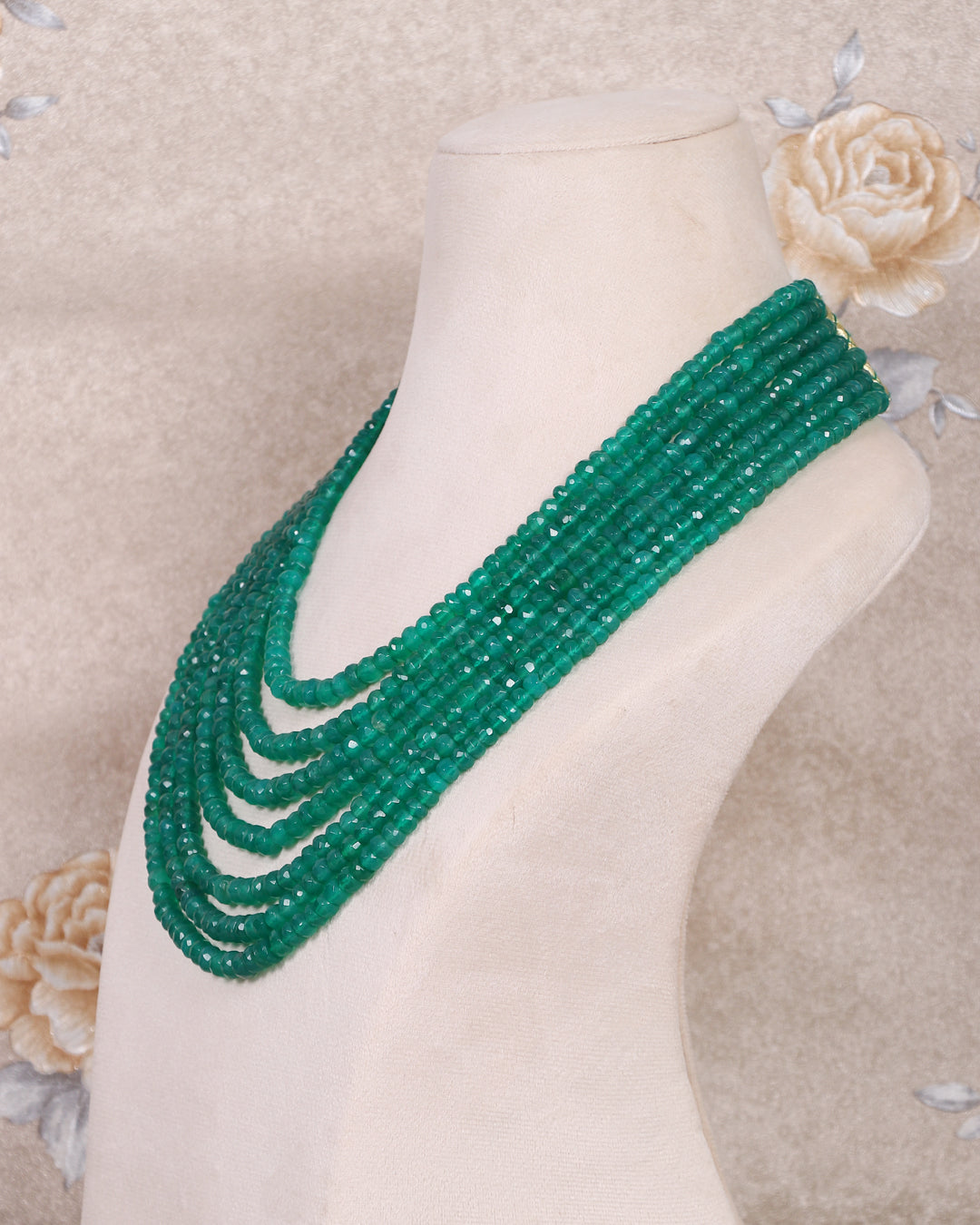 Natural Green Onyx Gemstone Beads Necklace Jewelry