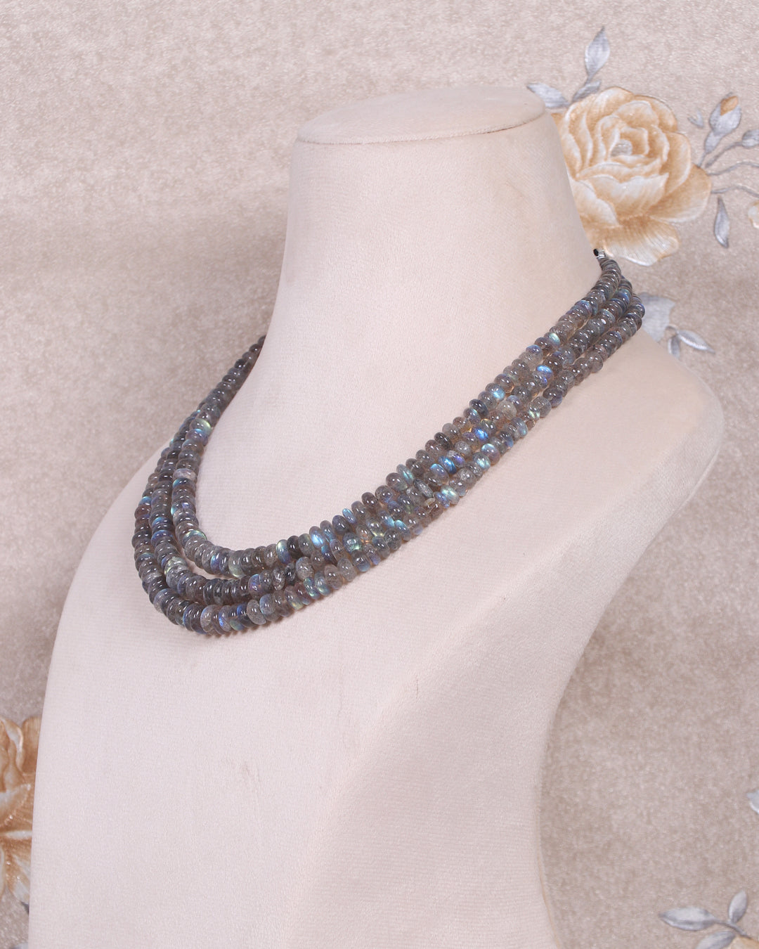 Natural Labradorite Gemstone Beads Necklace Jewelry