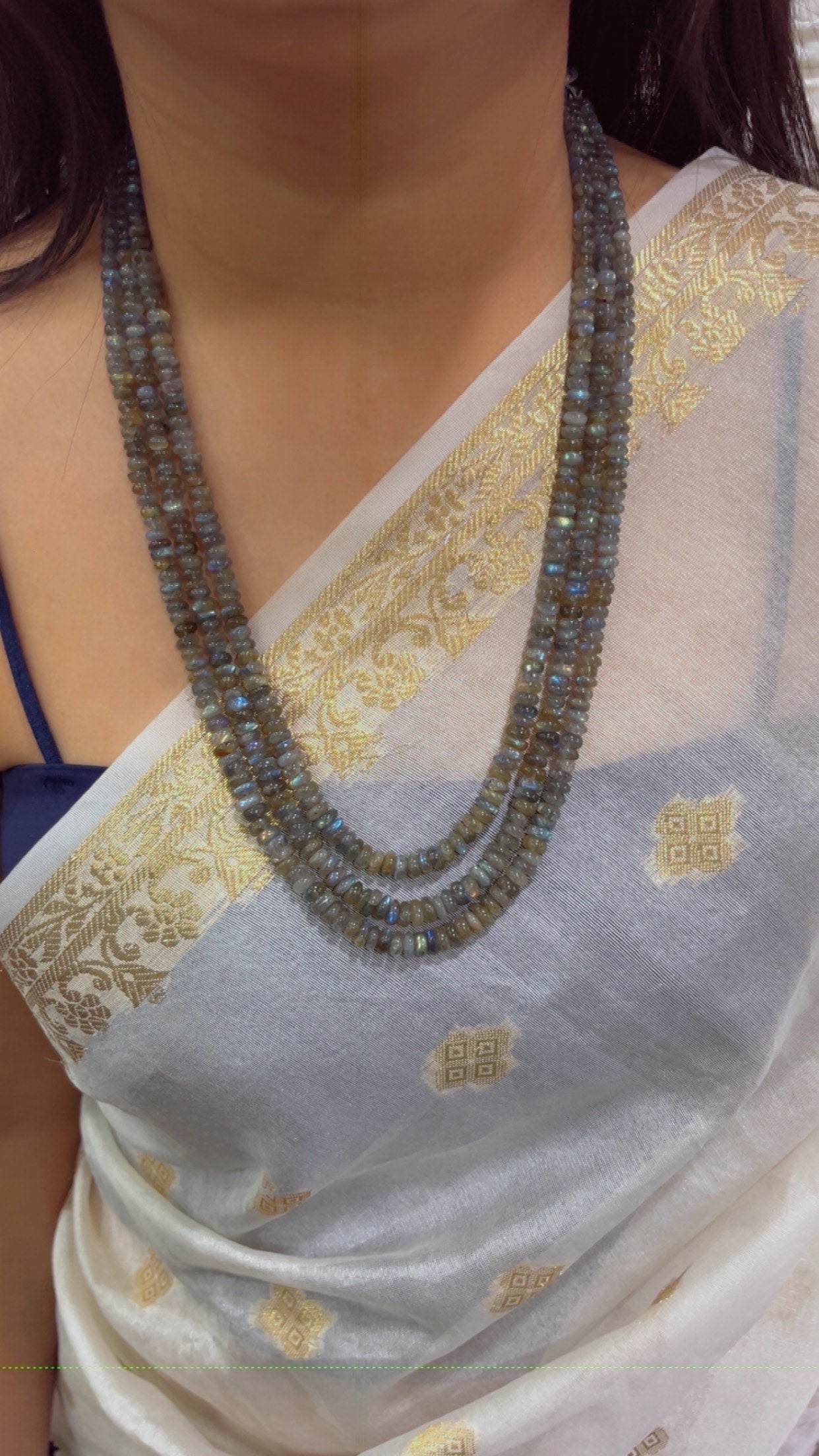 Natural Labradorite Gemstone Beads Necklace Jewelry