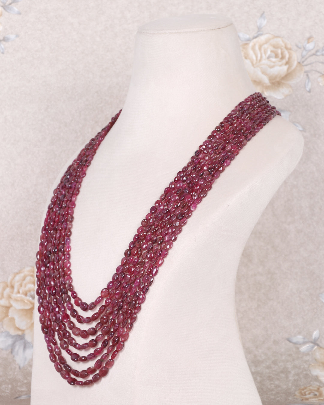 Natural Pink Tourmaline Gemstone Beads Necklace Jewelry
