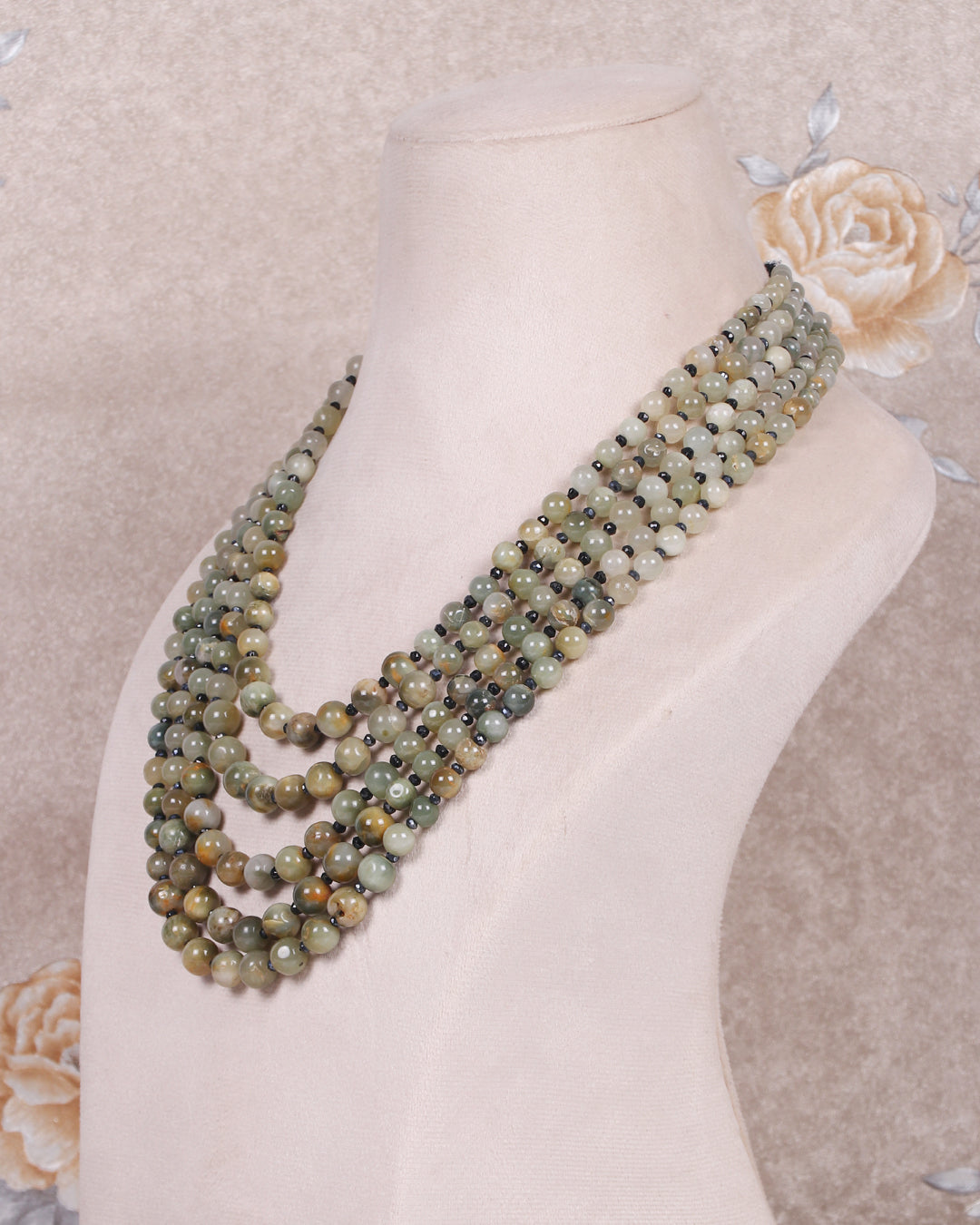 Natural Cat's Eye & Black Spinel Gemstone Beads Necklace Jewelry