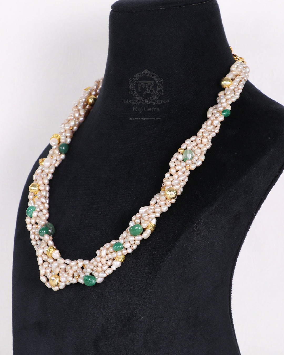 Natural Rice Pearl Gemstone Beads Necklace Jewelry