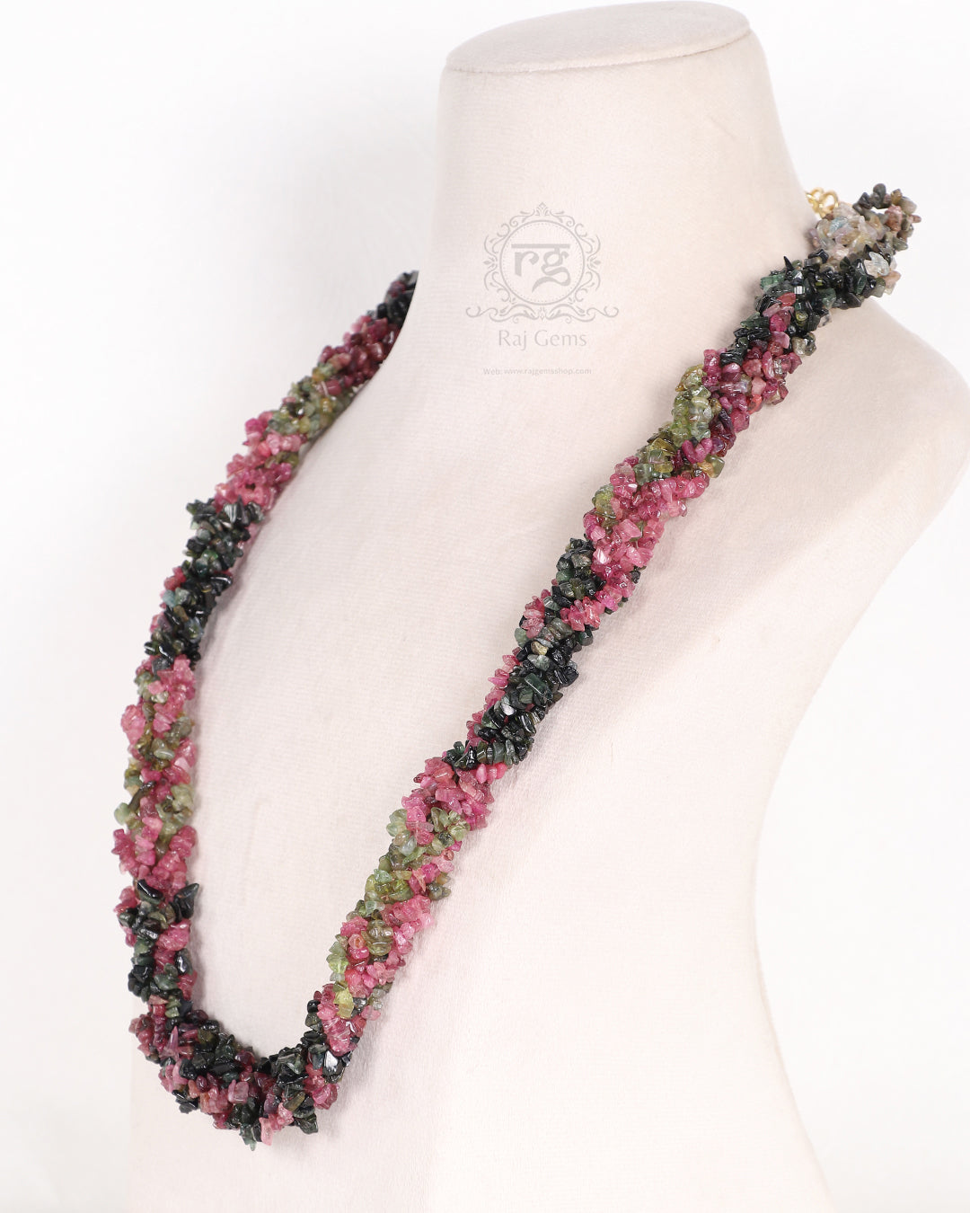 Natural Multi Tourmaline Gemstone Beads Necklace Jewelry
