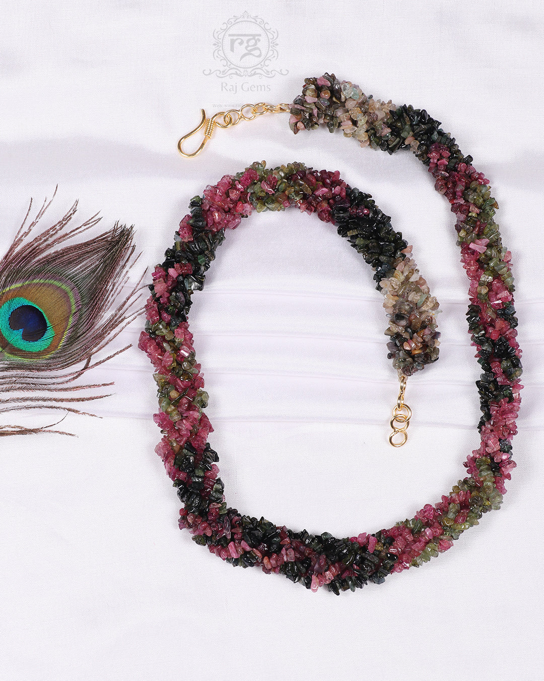 Natural Multi Tourmaline Gemstone Beads Necklace Jewelry