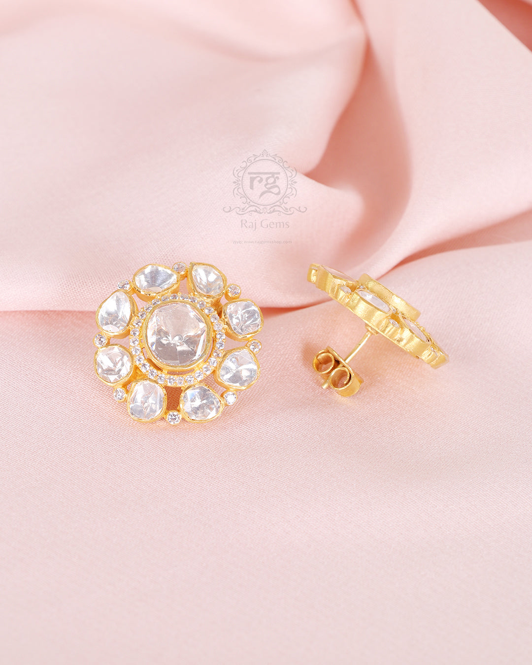 925 Silver Moissanite Stud Earring