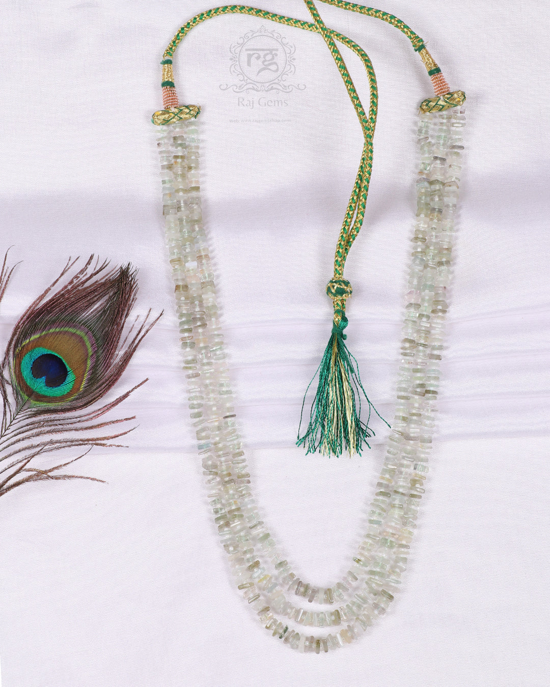 Natural Fluorite Gemstone Beads Necklace Jewelry