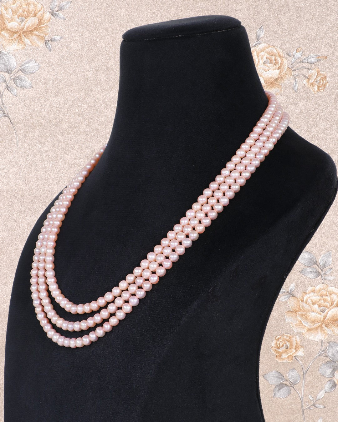 Natural Pink Freshwater Pearl gemstone Beads Necklace jewelry