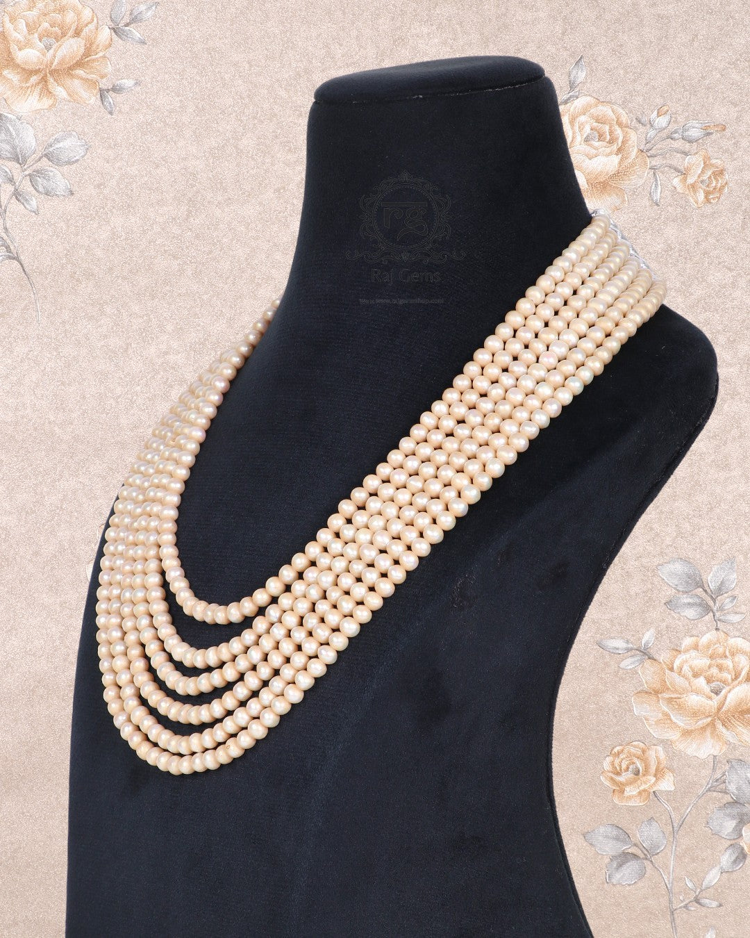 Natural Golden Freshwater Pearls Gemstone Beads Necklace Jewelry
