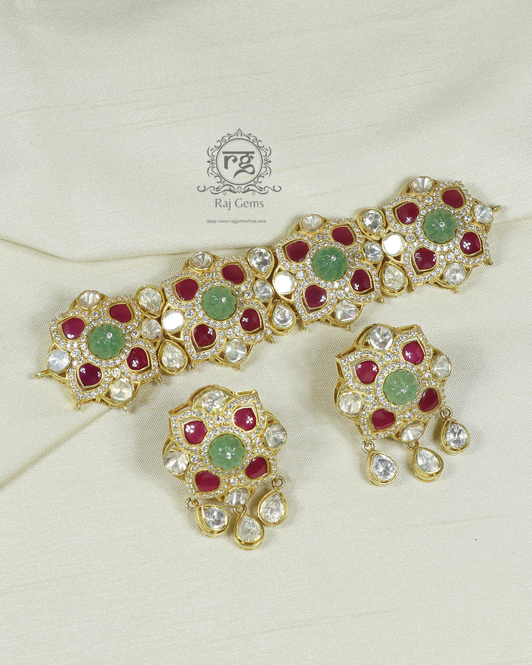 Pure Silver Designer Necklace Set