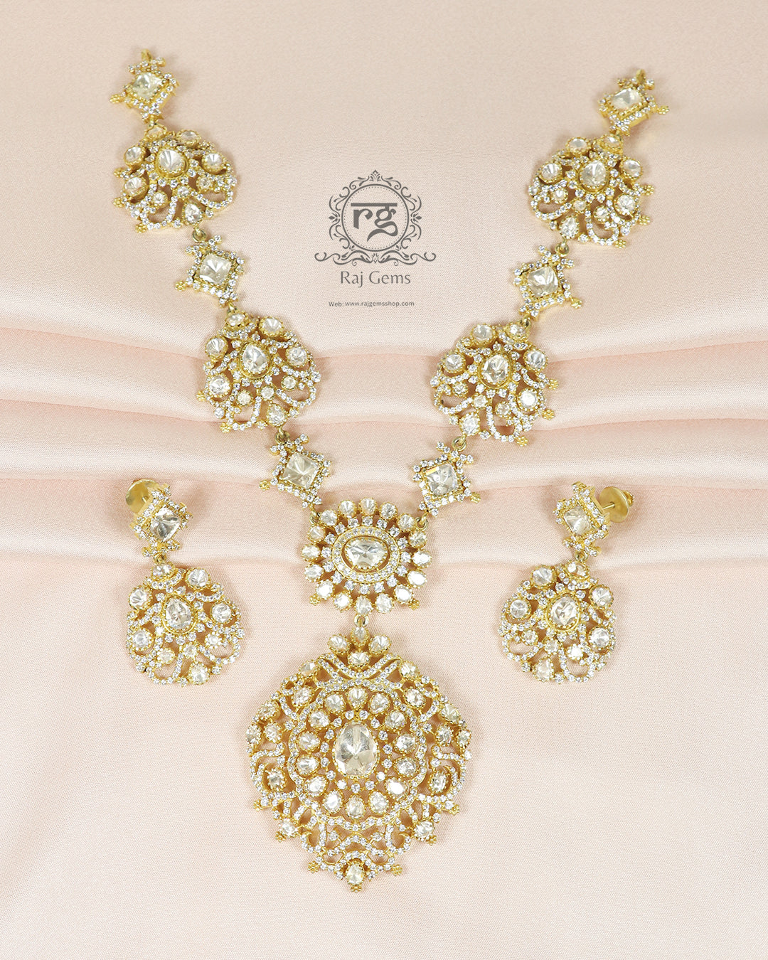 Pure Silver Designer Necklace Set