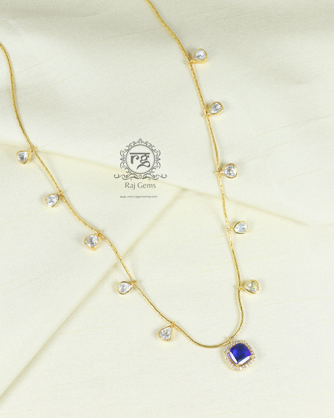 Pure Blue Designer Neckline