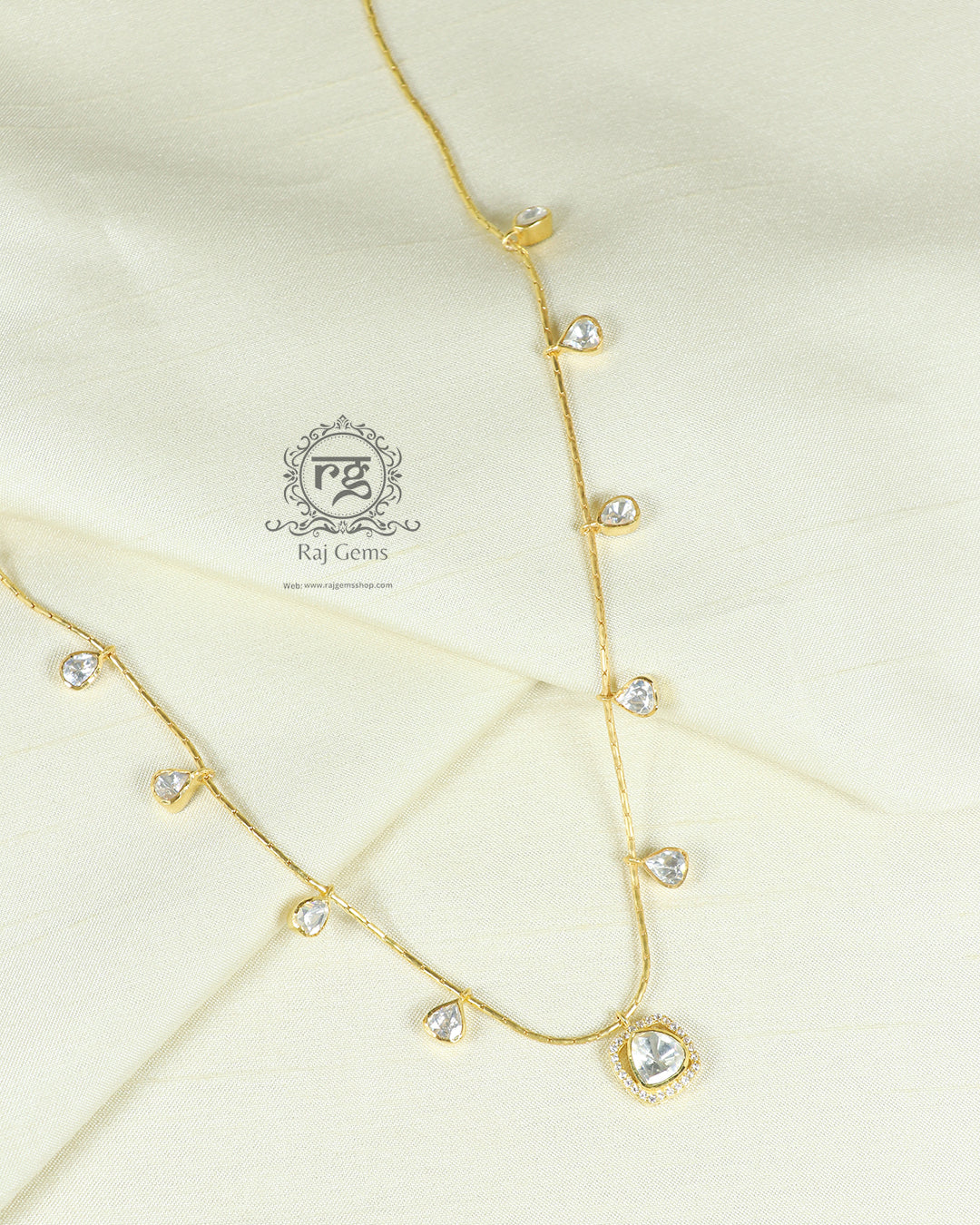 Pure white Designer Neckline