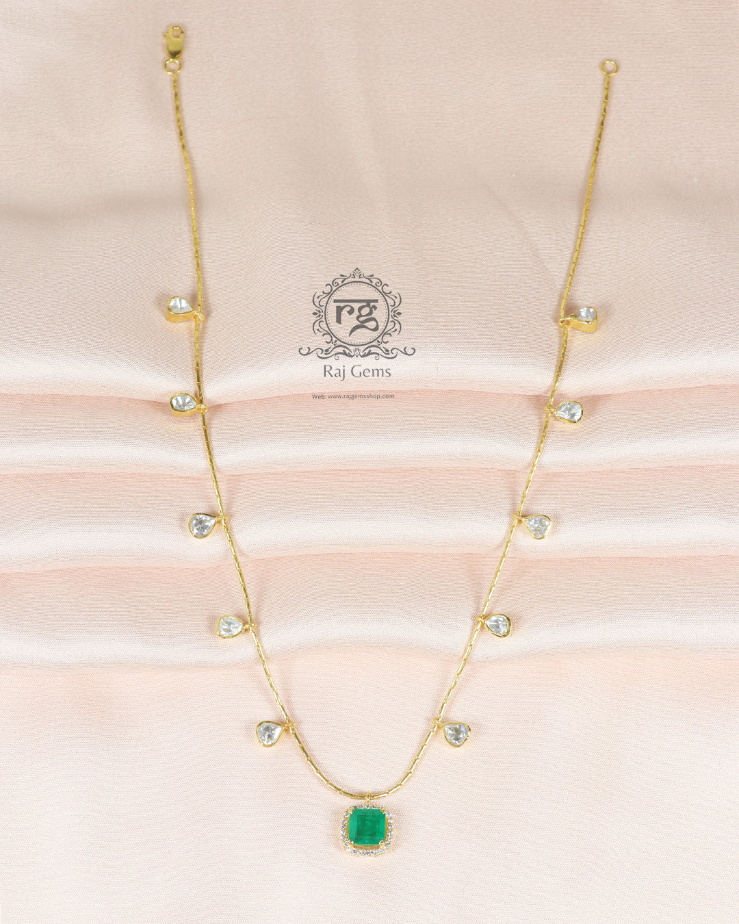 Pure Green Designer Neckline