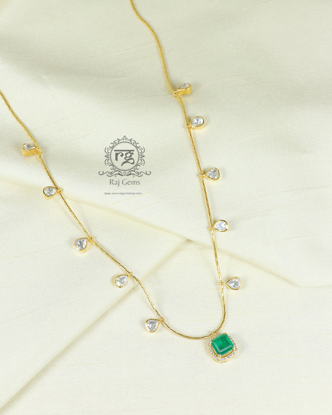 Pure Green Designer Neckline