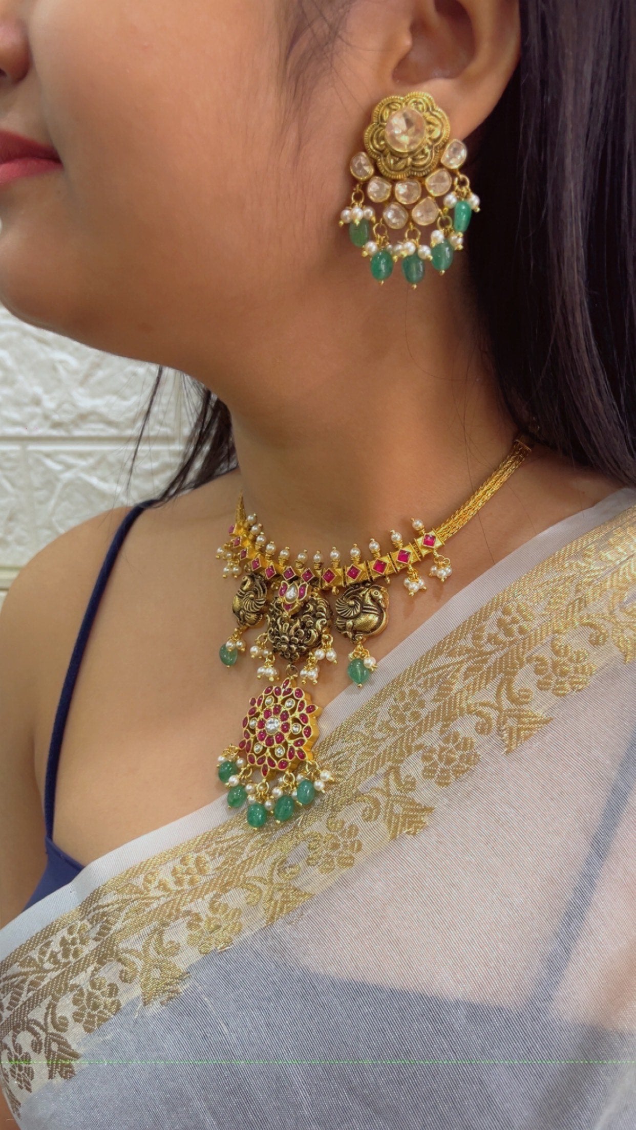 925 Silver Designer Necklace Set Jewelry