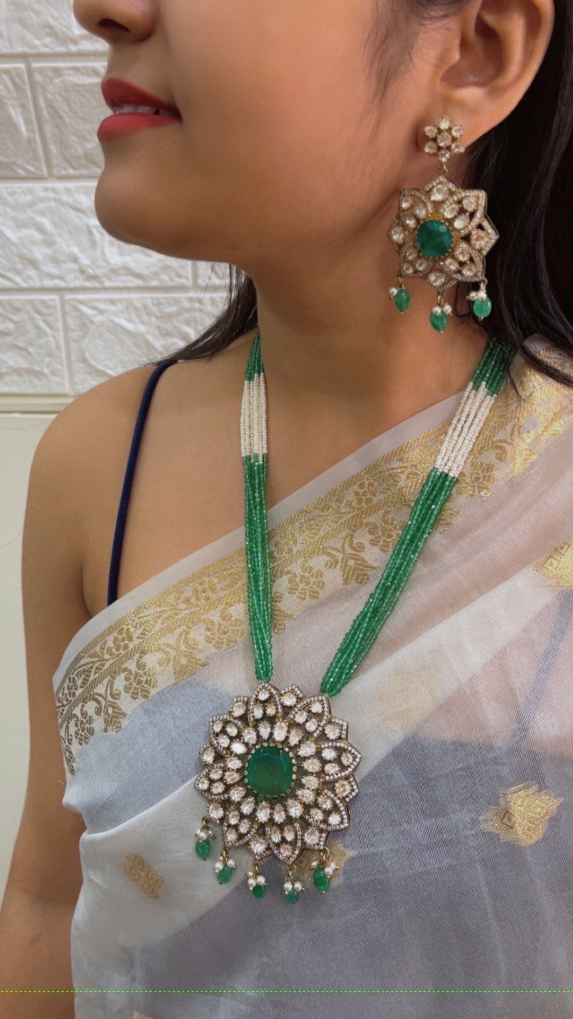 Pure Silver Designer Necklace Set Jewelry