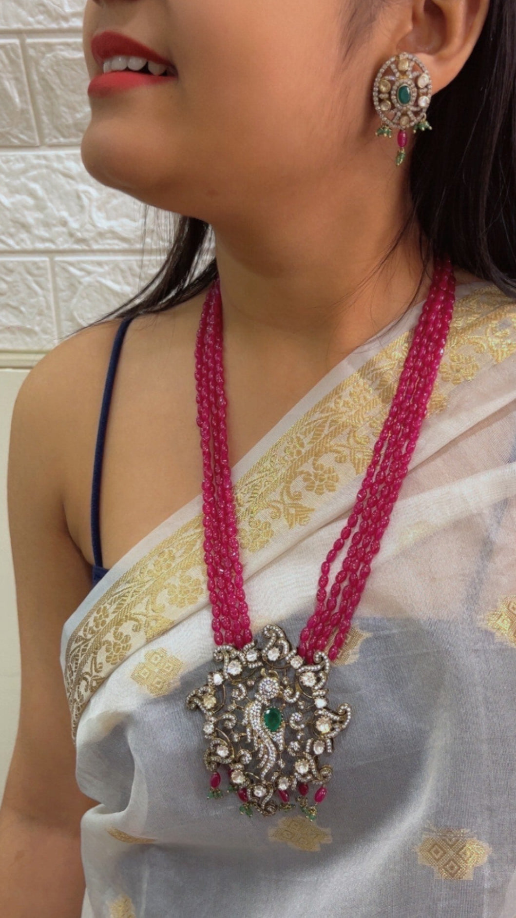 Pure Silver Designer Necklace Set Jewelry