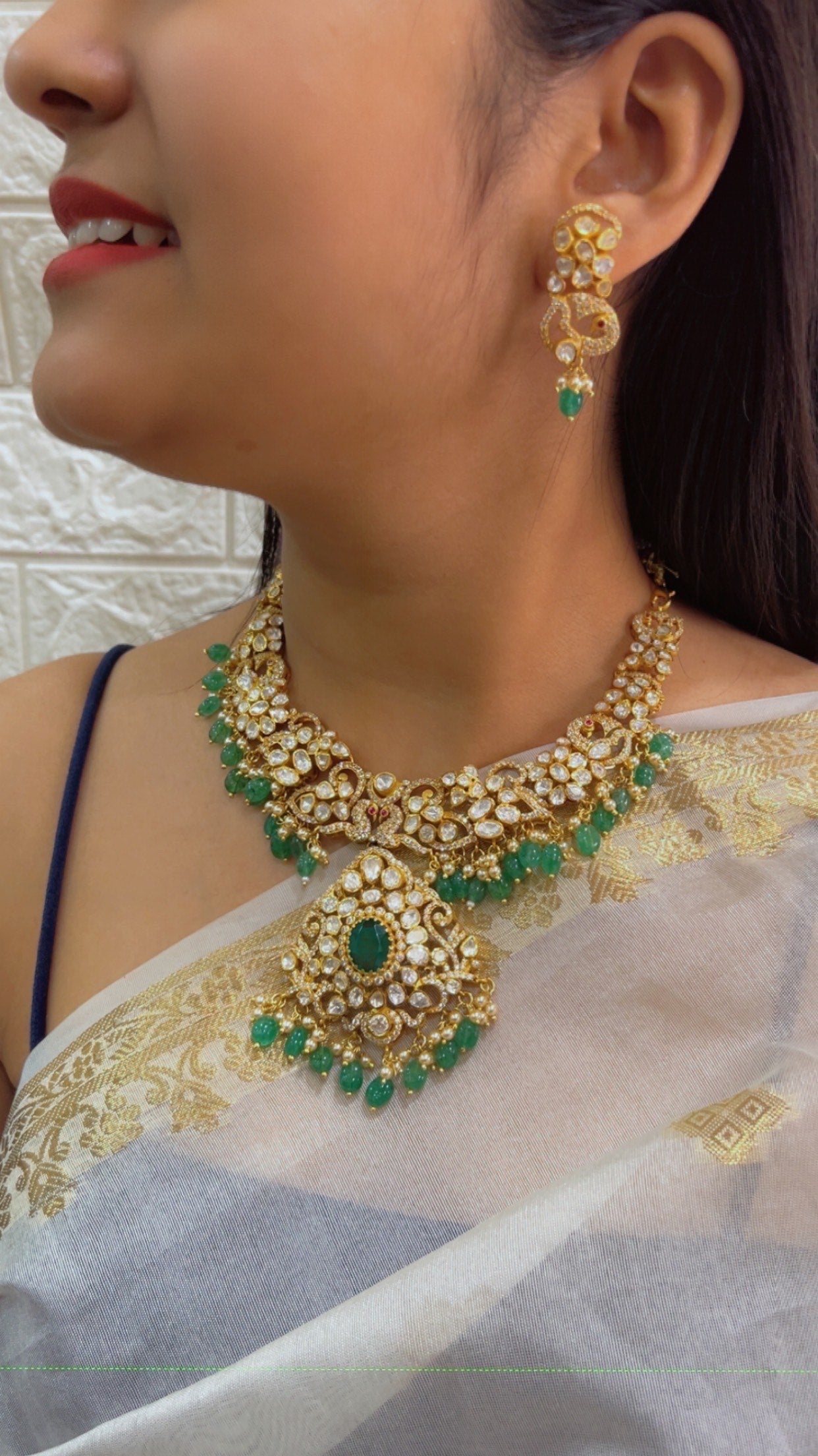 Pure Silver  Designer Choker Necklace Set Jewelry