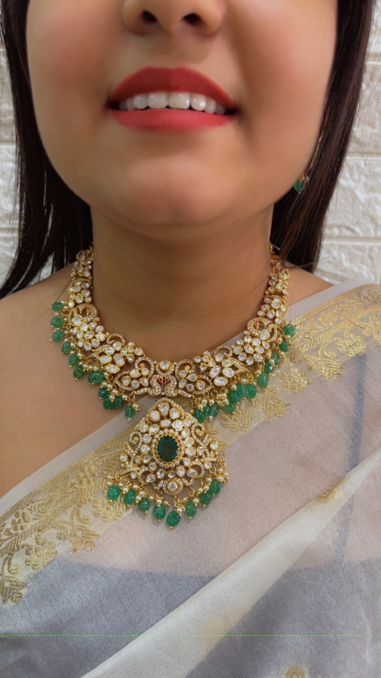 Pure Silver  Designer Choker Necklace Set Jewelry