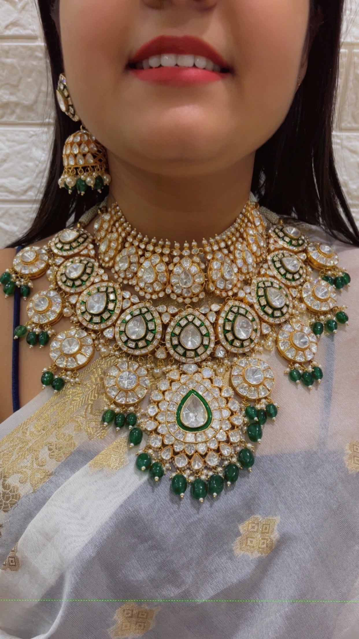 Designer 925 Silver Bridal Necklace Jewelry