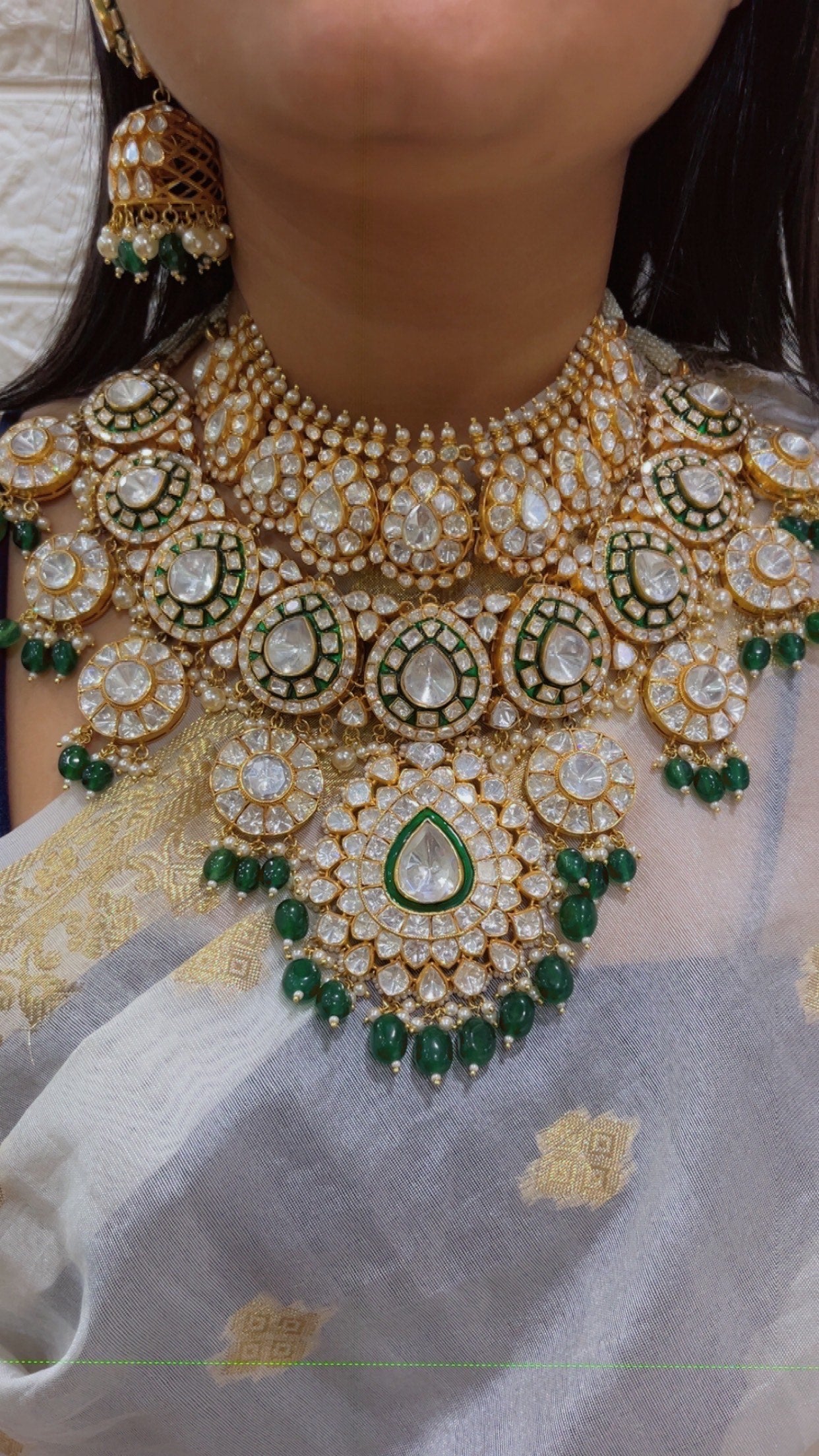 Designer 925 Silver Bridal Necklace Jewelry