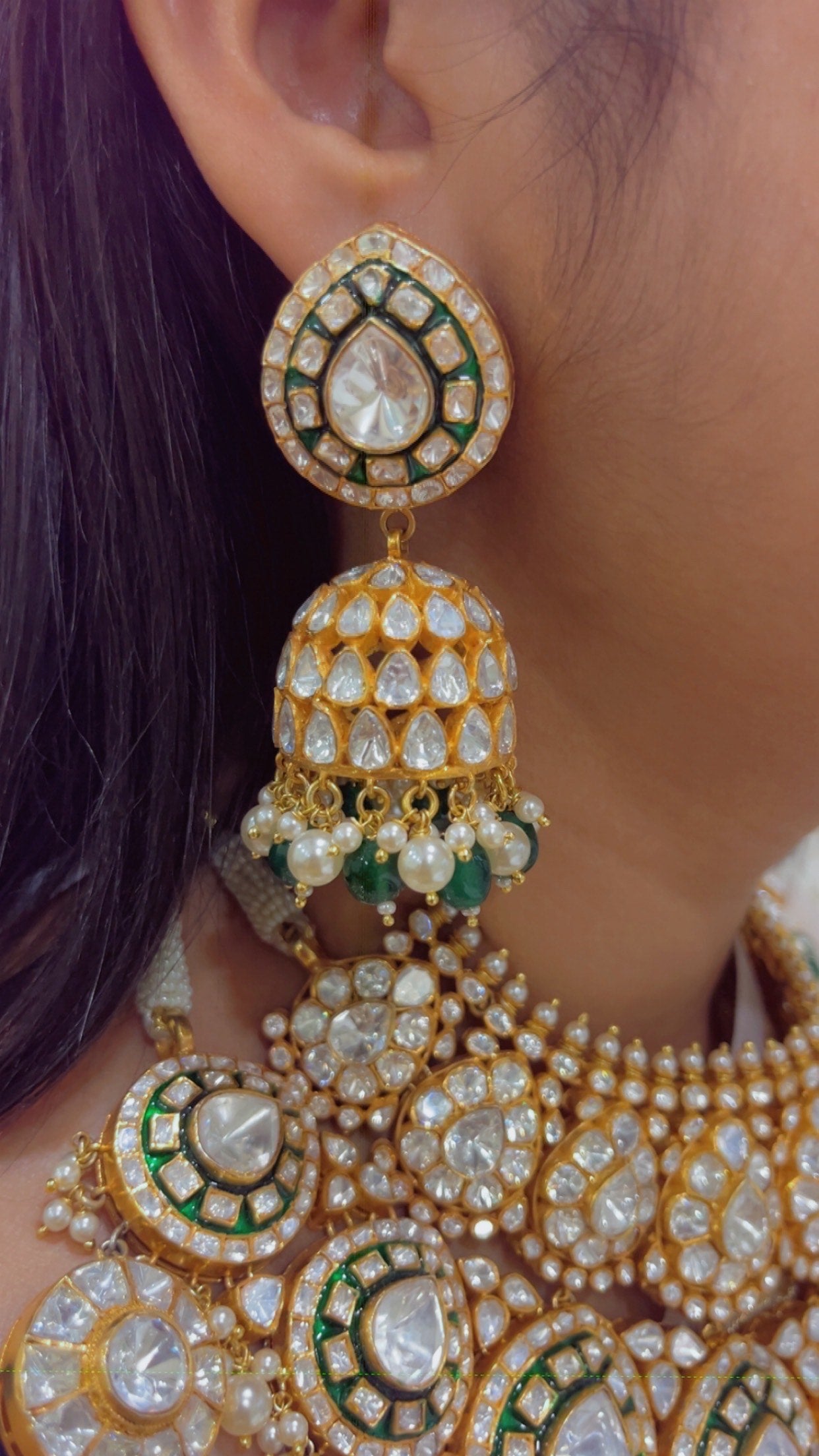 Designer 925 Silver Bridal Necklace Jewelry