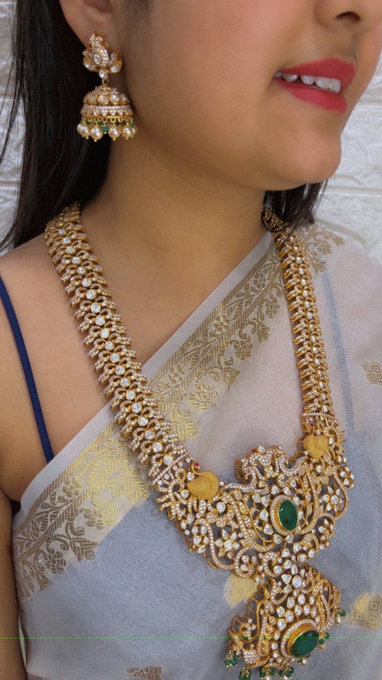 Designer 925 Silver Bridal Necklace Jewelry