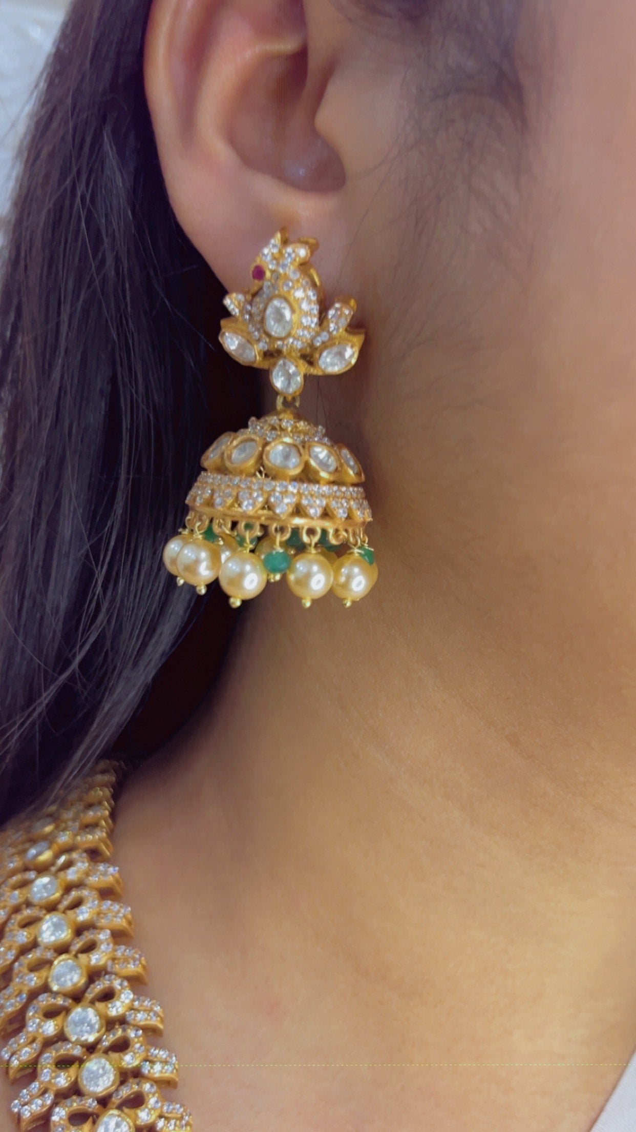 Designer 925 Silver Bridal Necklace Jewelry