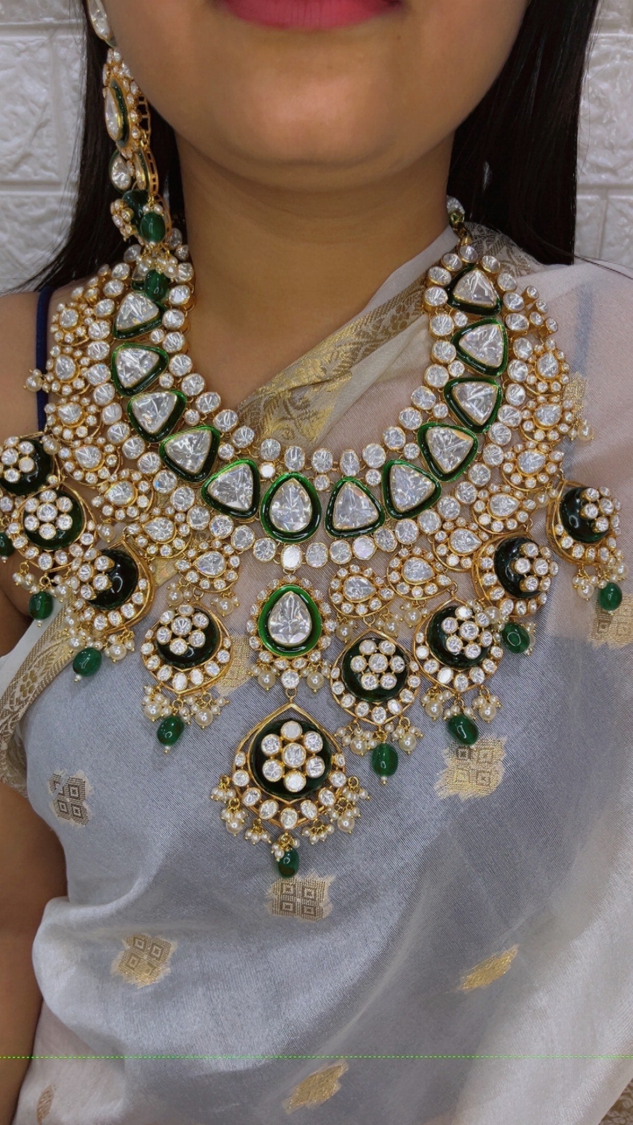 Designer 925 Silver Bridal Necklace Jewelry