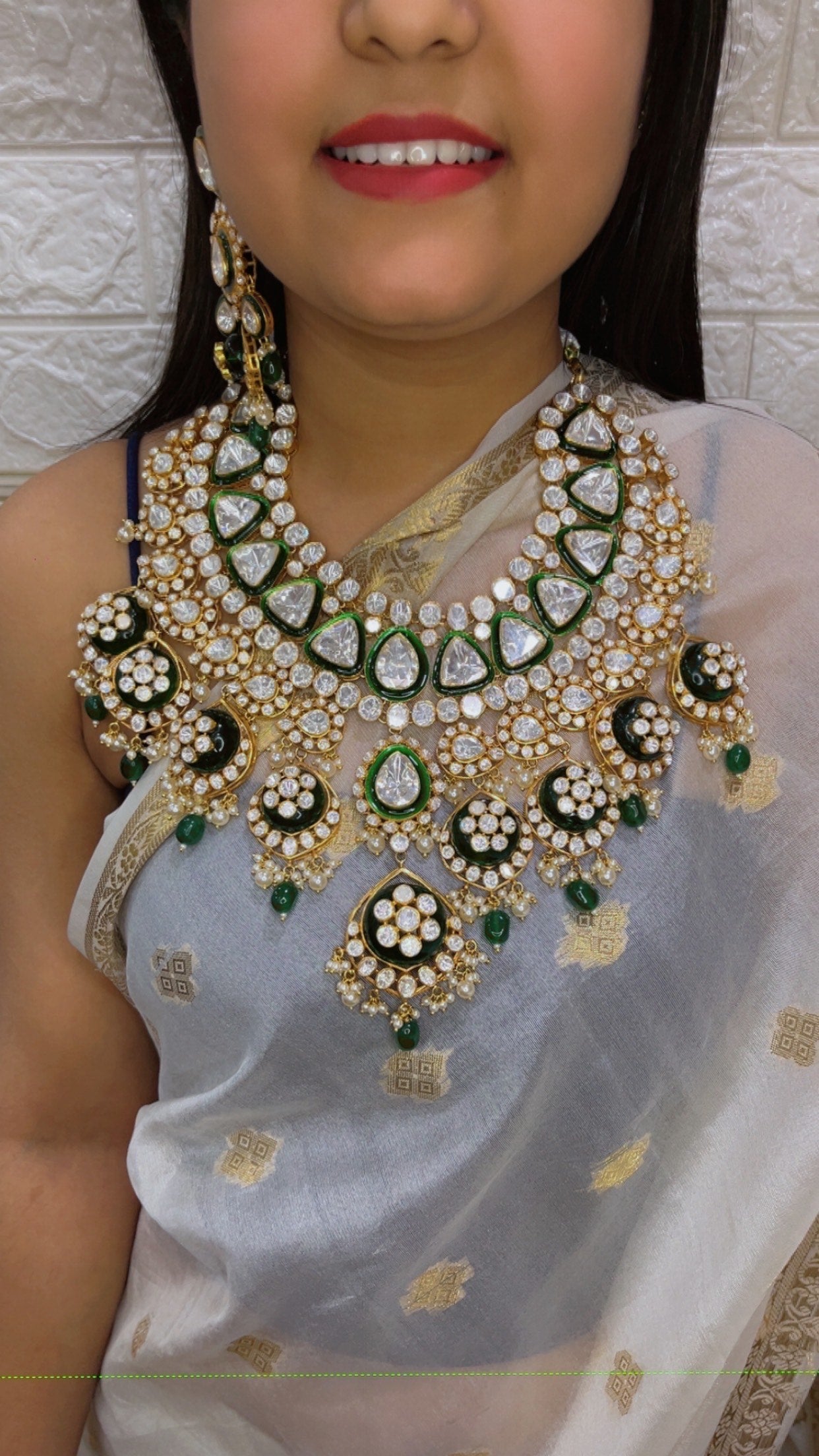 Designer 925 Silver Bridal Necklace Jewelry