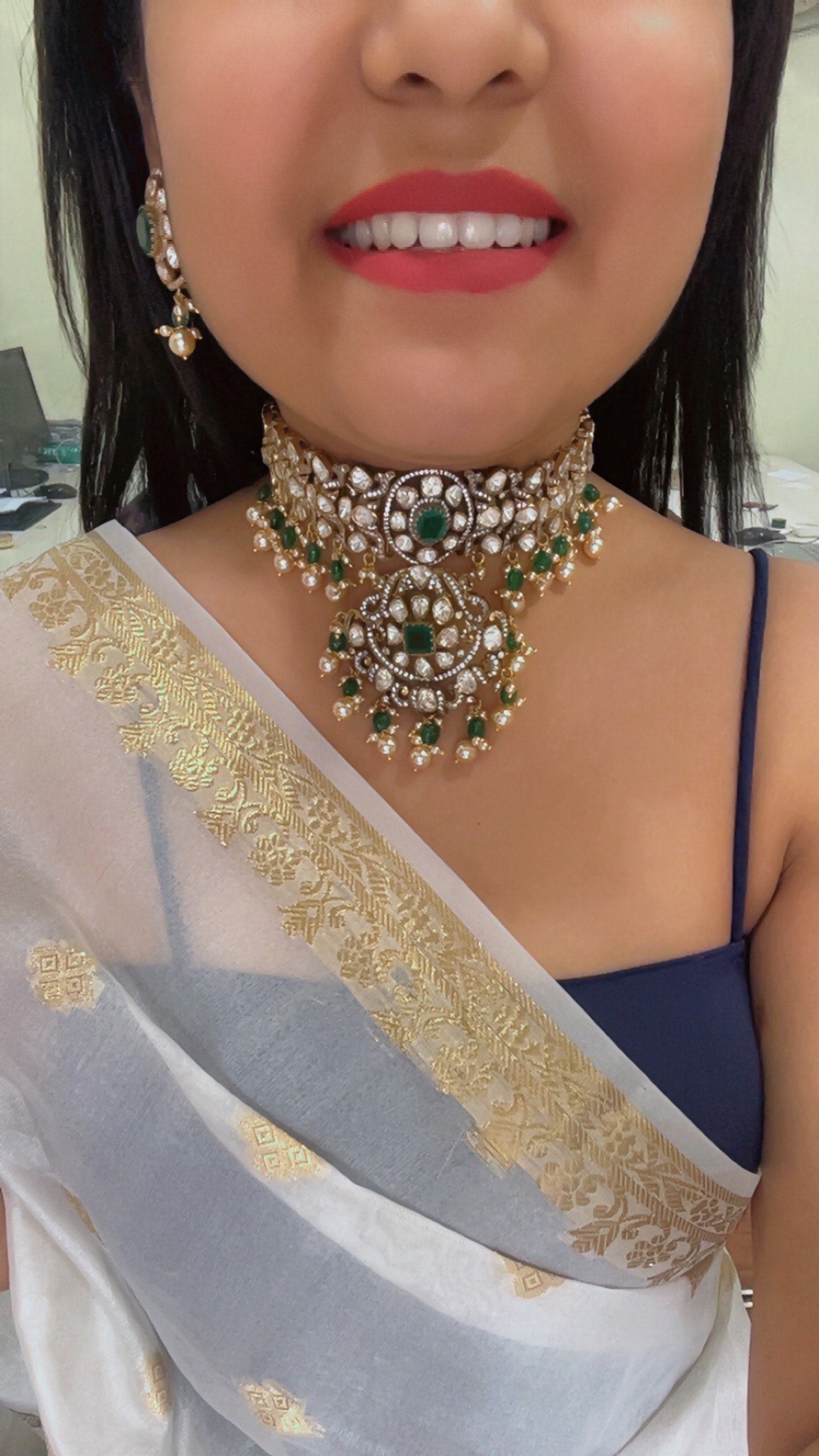 Designer 925 Silver Choker Necklace Jewelry