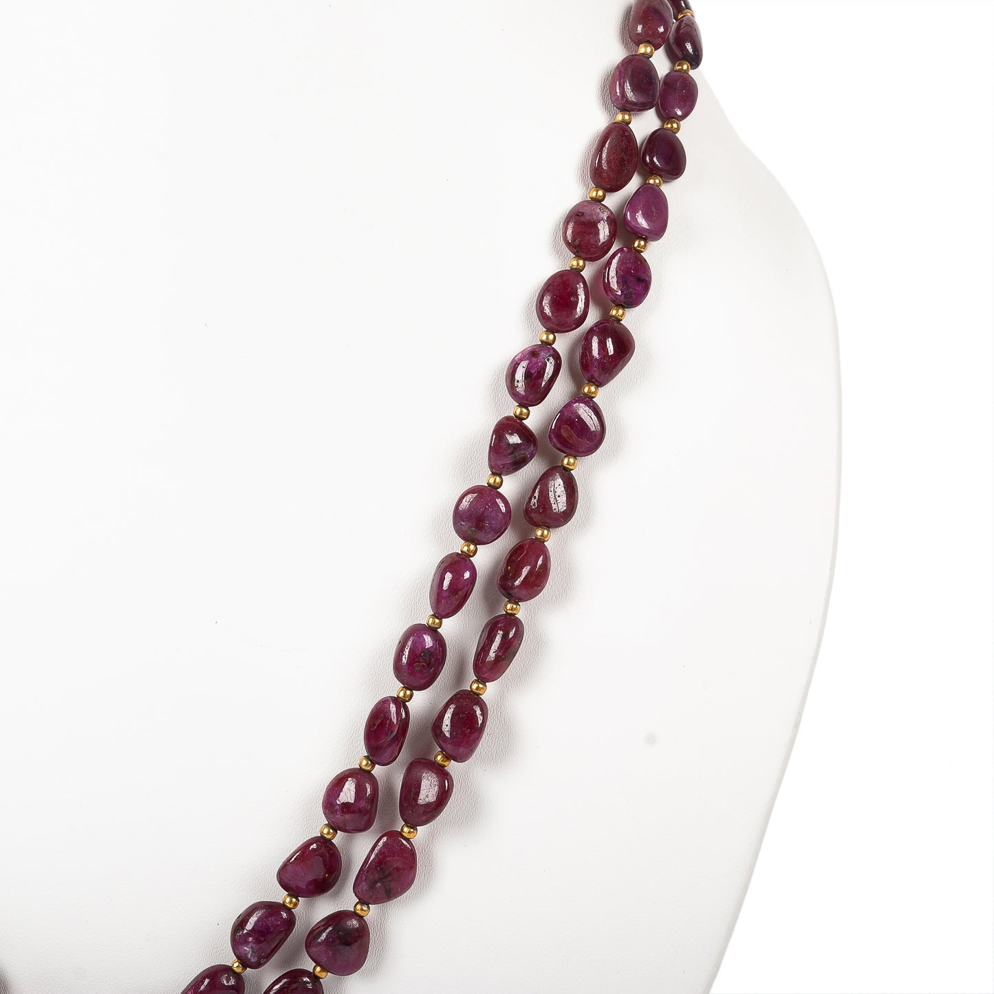 Natural Ruby Gemstone Beads Necklace