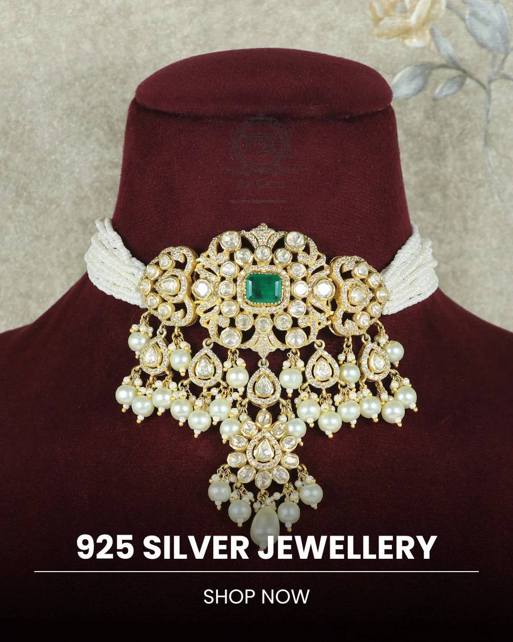 Shop 100% Natural Gemstone Beads Necklace & 925 Silver Jewelry – Raj Gems