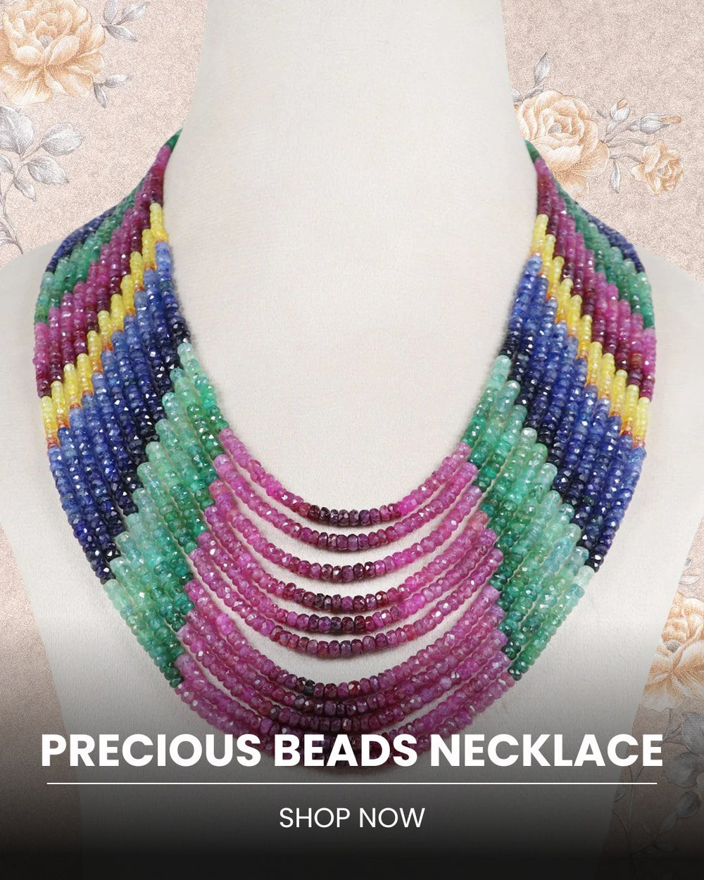 Shop 100% Natural Gemstone Beads Necklace & 925 Silver Jewelry – Raj Gems