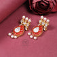 925 Silver Polki Red Earring