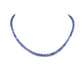 Natural Tanzanite Rondelle Faceted Gemstone Beaded Necklace