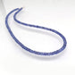 Natural Tanzanite Rondelle Faceted Gemstone Beaded Necklace