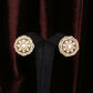 925 Silver Designer Green Stud Earrings
