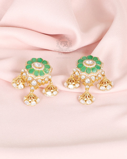 925 Silver Green Stud Earring