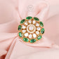 925 Silver Green Adjustable Ring