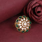 925 Silver Green Adjustable Ring