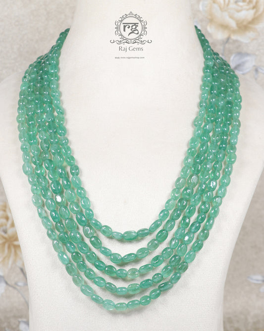Natural Green Strawberry Quartz Gemstone Beads Necklace Jewelry