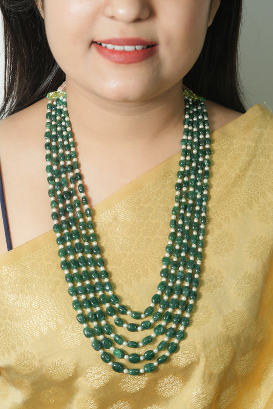 Natural Green Aventurine Gemstone Beads Necklace Jewelry RBOGO